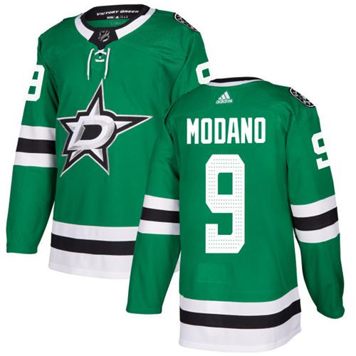 Adidas Men Dallas Stars 9 Mike Modano Green Home Authentic Stitched NHL Jersey